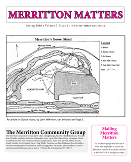 MERRITTON MATTERS Spring 2010 • Volume 7, Issue 2 •