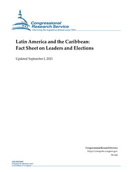 Latin America and the Caribbean: Fact Sheet on Leaders and Elections