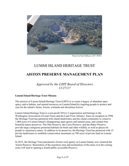 Lummi Island Heritage Trust Aiston Preserve