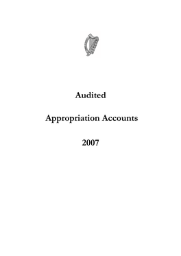 Appropriation Accounts 2007