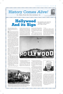 History Comes Alive! Hollywood and Its Sign