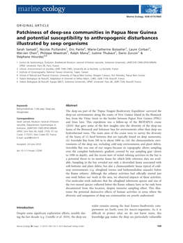 Sea Communities in Papua New Guinea and Potential Susceptibility