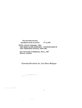 University Microfilms, Inc., Ann Arbor, Michigan TÎIE UNIVERSITY of OKLAHOMA