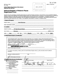 National Register of Historic Places Registration Form