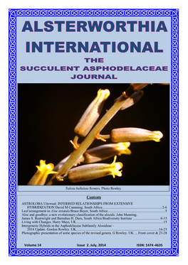 Contents Volume 14 Issue 2. July, 2014 ISSN
