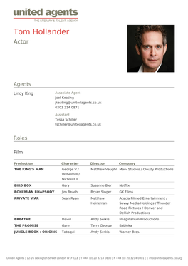 Tom Hollander Actor