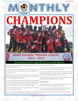 Azam Uganda Premier League 2014/15 Successfully Climaxes