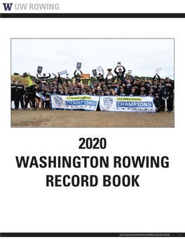 2020 Washington Rowing Record Book