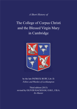 A Short History of Corpus Christi College