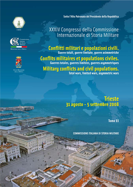 XXXIV Congresso Della Commissione Internazionale Di Storia Militare Commissione Italiana Di Storia Militare