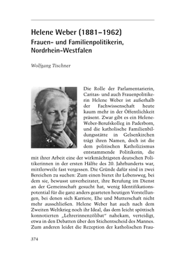 Helene Weber (1881–1962) Frauen- Und Familienpolitikerin, Nordrhein-Westfalen