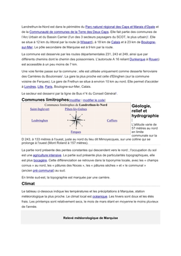 Communes Limitrophes[Modifier | Modifier Le Code] Géologie, Relief Et