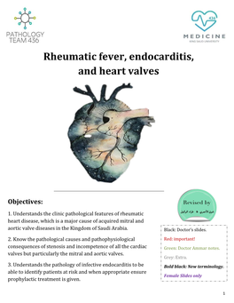 Rheumatic Fever, Endocarditis, and Heart Valves