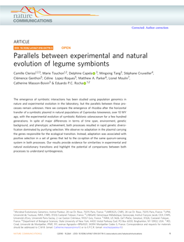 Parallels Between Experimental and Natural Evolution of Legume Symbionts