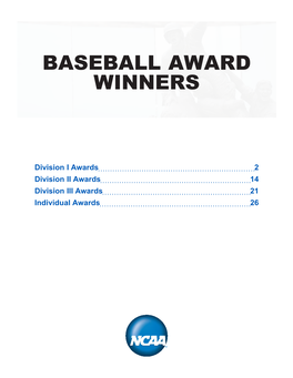 Baseball Award Winners