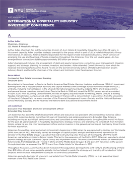 International Hospitality Industry Investment Conference