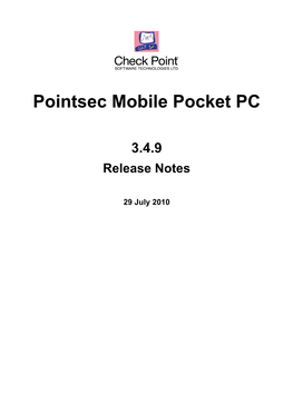 Pointsec Mobile Pocket PC