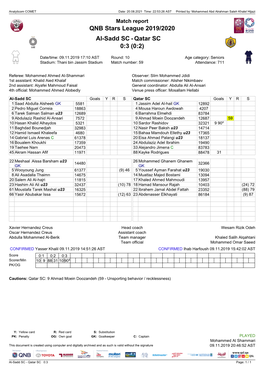 Qatar SC 0:3 (0:2)