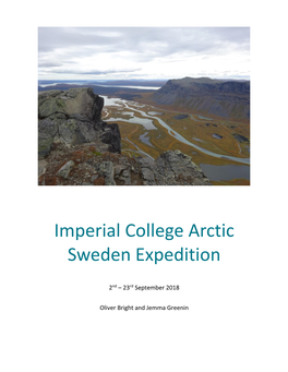 Imperial College Arctic Sweden Expedition