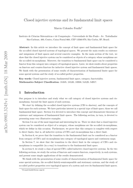 Closed Injective Systems and Its Fundamental Limit Spaces