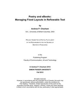 Poetry and Ebooks: Managing Fixed Layouts in Reflowable Text