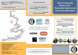 Barry Community History Map Pencoedtre High School Route And