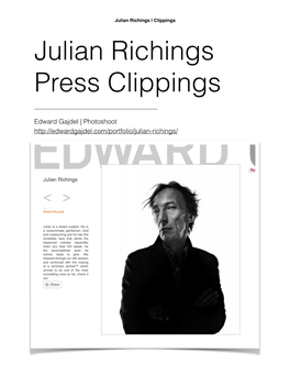 Julian Richings Press Clippings