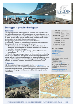 Besseggen – Populær Heldagstur