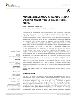 Microbial Inventory of Deeply Buried Oceanic Crust from a Young Ridge Flank