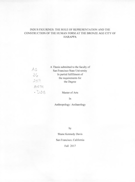 Indus Figurines: the Role of Representation and the Construction of the Human Form at the Bronze Age City of Harappa