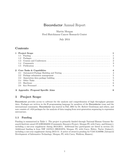 Bioconductor Annual Report