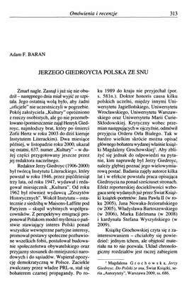 Jerzego Giedroycia Polska Ze Snu