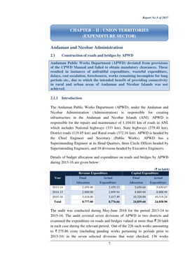 Andaman and Nicobar Administration CHAPTER – II