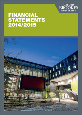 Financial Statements 2014/2015 Oxford Brookes University