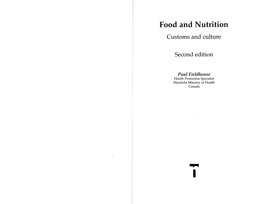 Food and Nutrition Customs and Culture