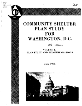 Community Shelter Plan Study for W Ashington~ D.C