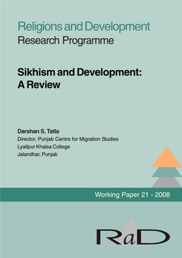 Sikhism and Development: a Review