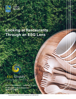 Looking at Restaurants Through an ESG Lens
