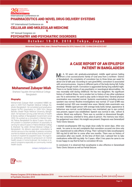 A Case Report of an Epilepsy Patient in Bangladesh