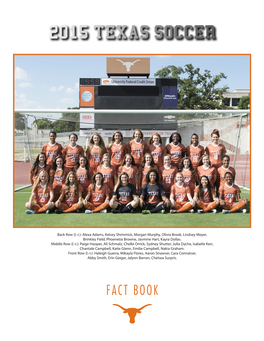 2015 Texas Soccer Fact Book