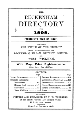 Directory for 1898