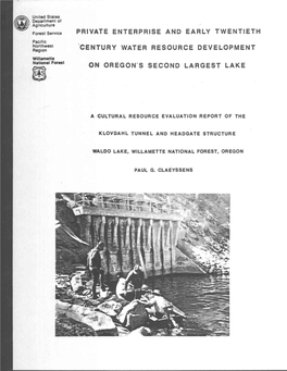 'Century Water Resource Development on Oregon's