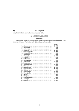 854. Skýrsla Samgönguráðherra Um Hafnarframkvæmdir 1975