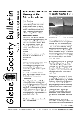 Glebe Society Bulletin 2004 Issue 07