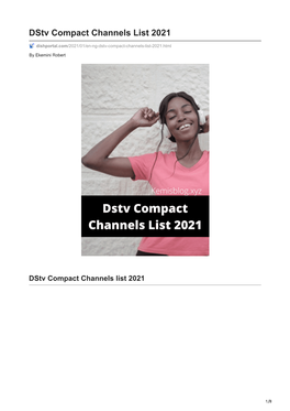 Dstv Compact Channels List 2021