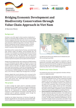 Bridging Economic Development and Biodiversity Conservation Through Value Chain Approach in Viet Nam a Success Story