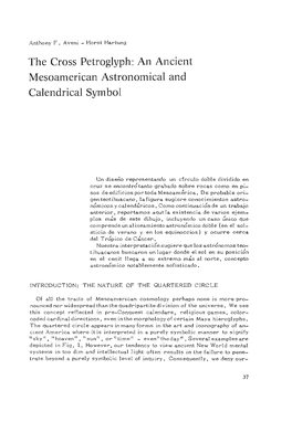 The Cross Petroglyph: an Ancient Mesoamerican Astronomical and Calendrical Symbol