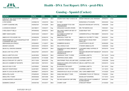 DNA Test Report: DNA - Prcd-PRA