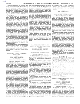 CONGRESSIONAL RECORD— Extensions of Remarks E1734 HON