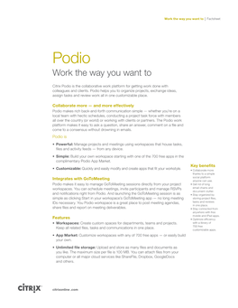 Podio Fact Sheet